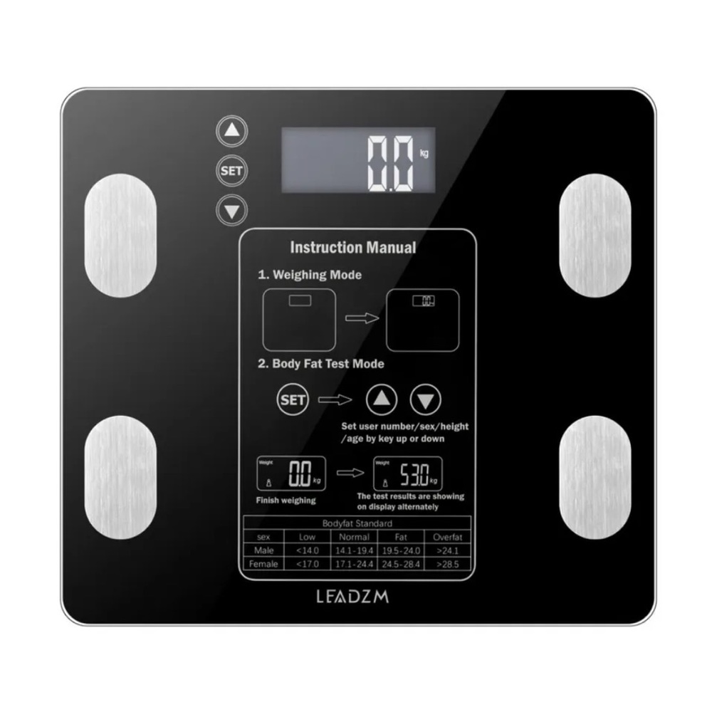 “LEADZM” Digital Body Fat Health Monitor Scale  NWT